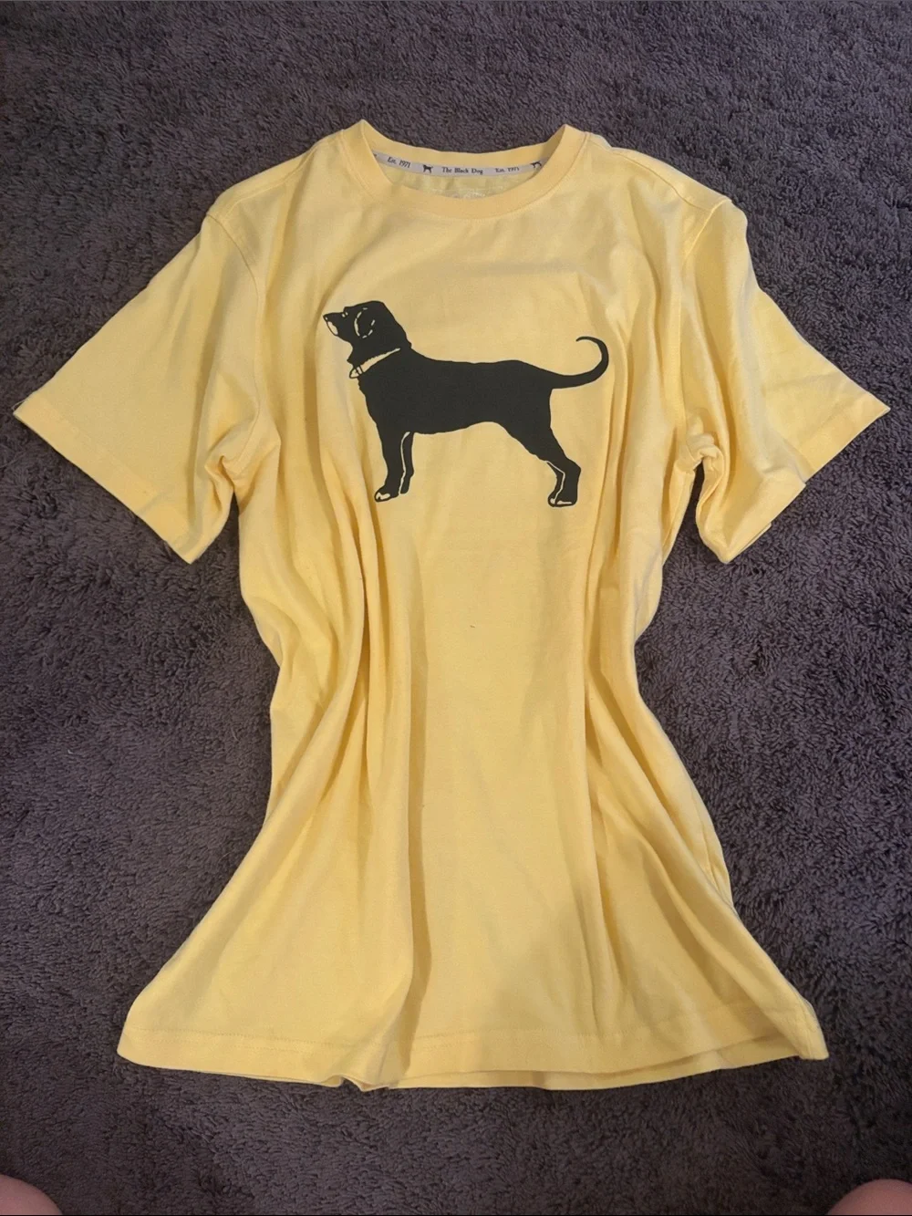 Yellow Black Dog Graphic Tee